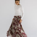 Boho Skirt Burgundy