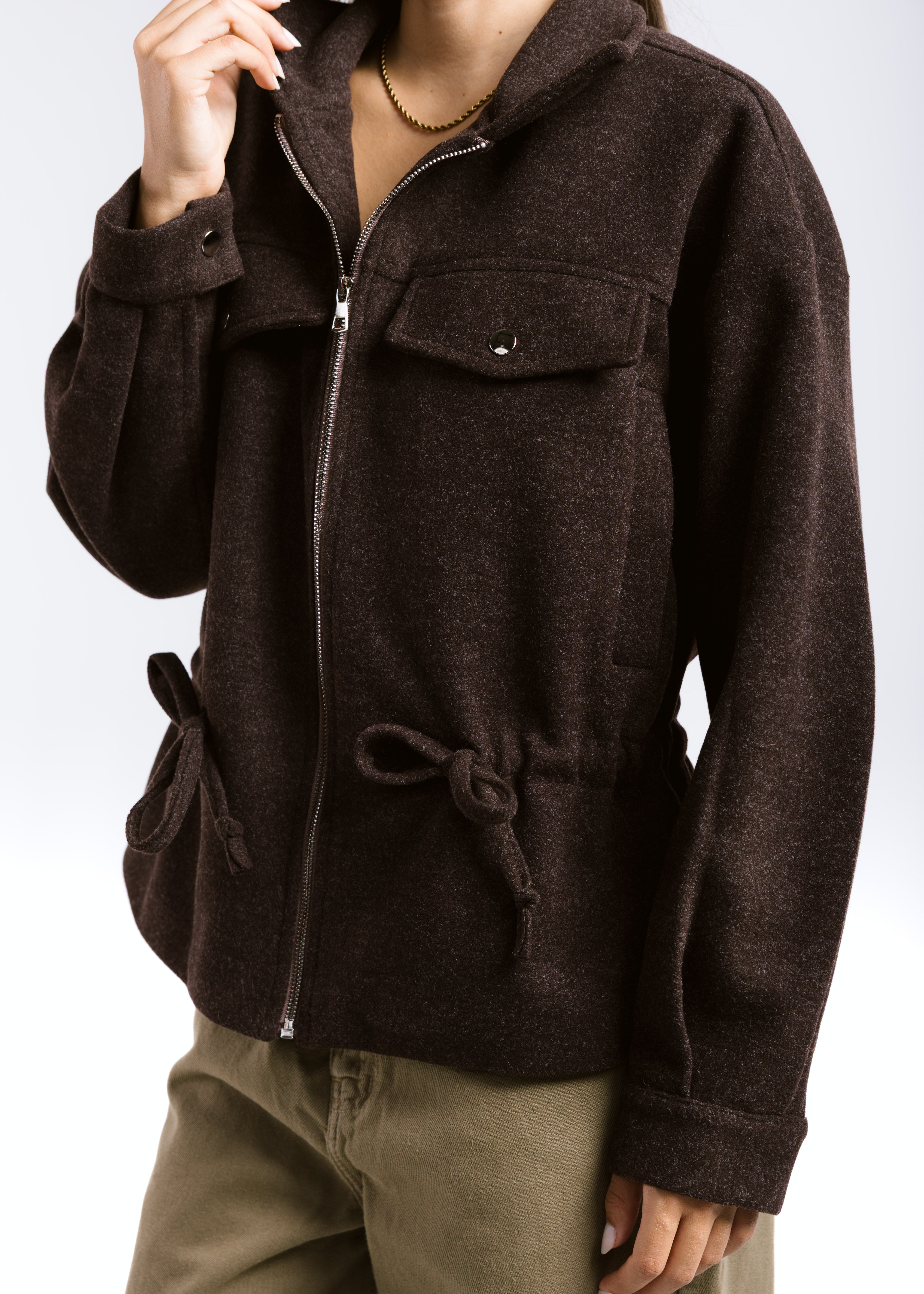 Warm Wool Jacket Brown