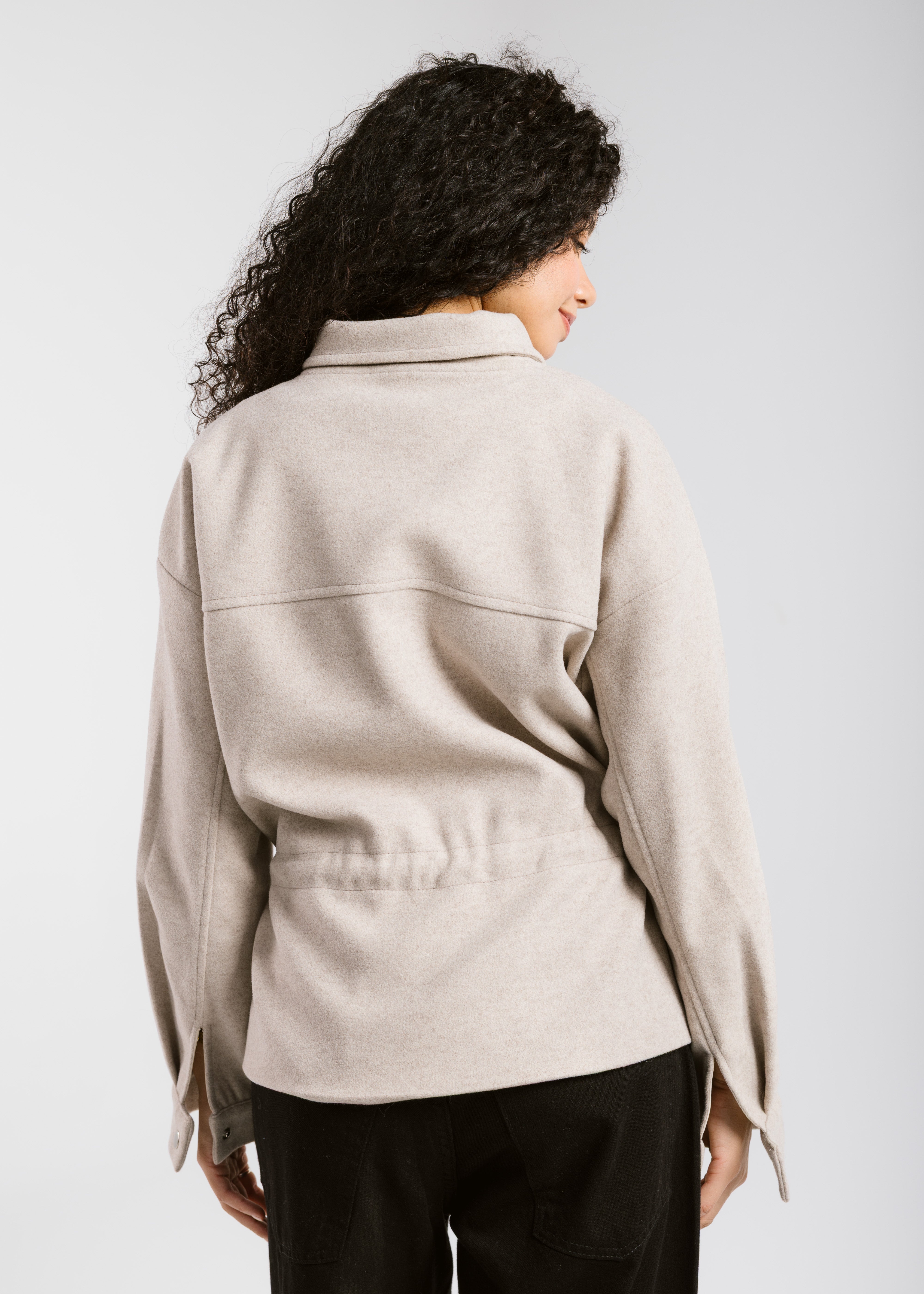Warm Wool Jacket Beige