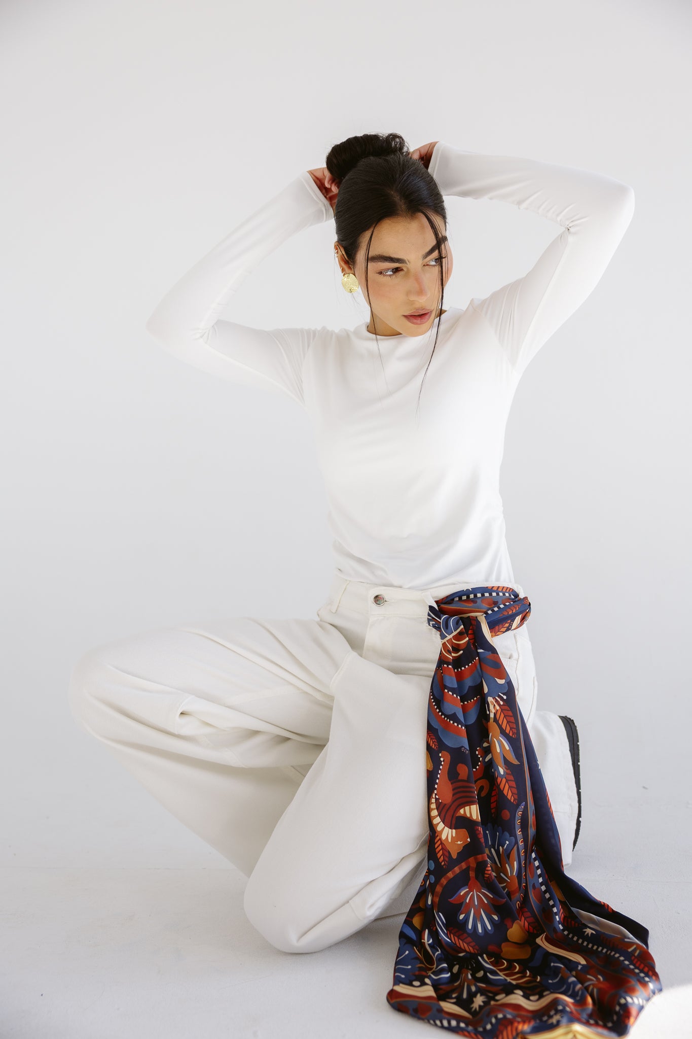 Long Silk Scarf #6
