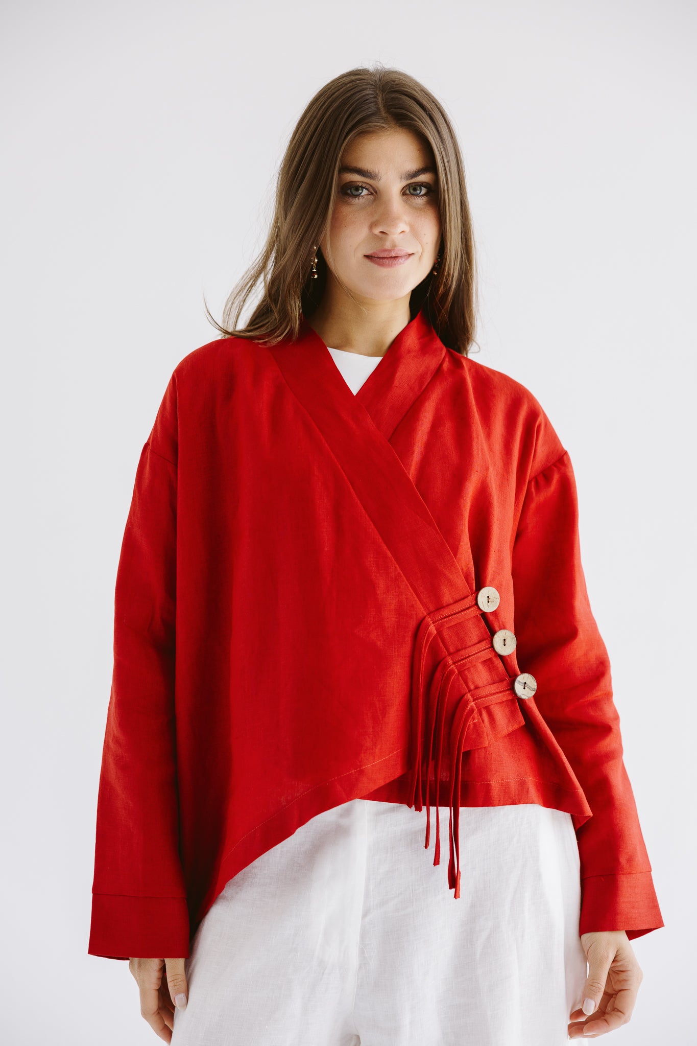 Linen Air Top Red