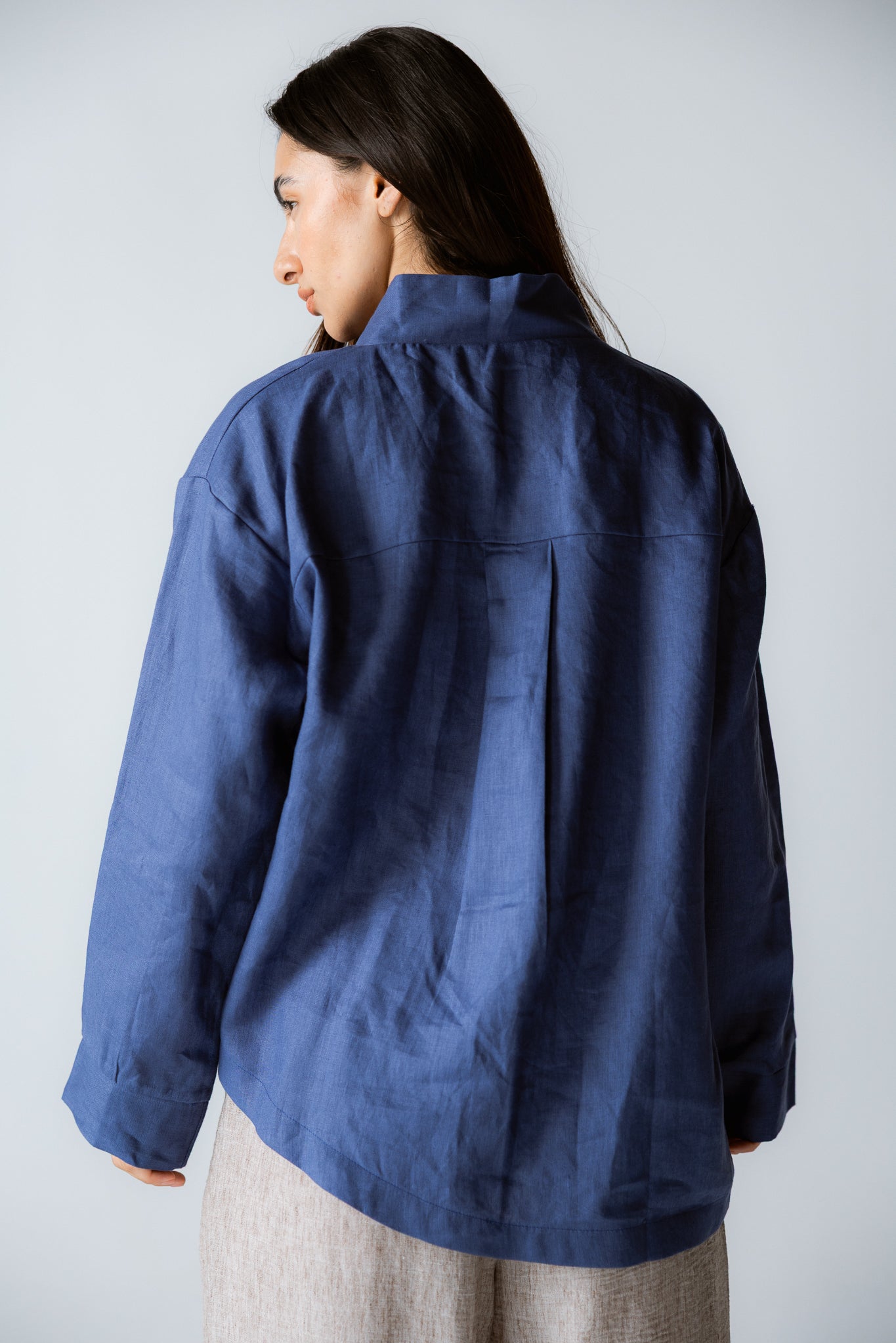 Linen Air Top Navy