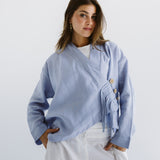Linen Air Top Baby Blue
