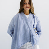 Linen Air Top Baby Blue
