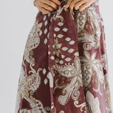 Boho Skirt Burgundy