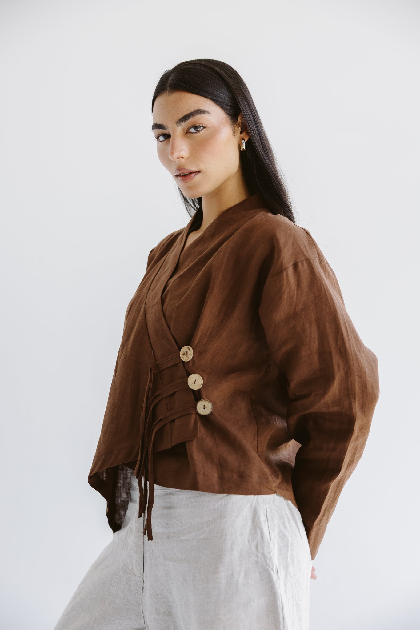 Linen Air Top Brown