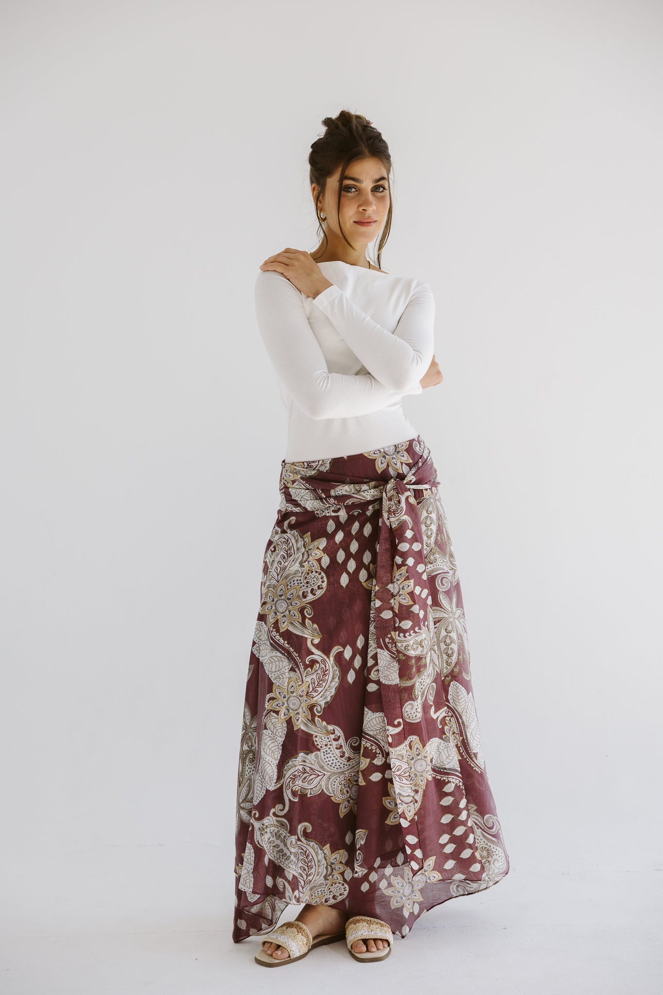 Boho Skirt Burgundy