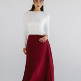 Seashell Skirt Burgundy