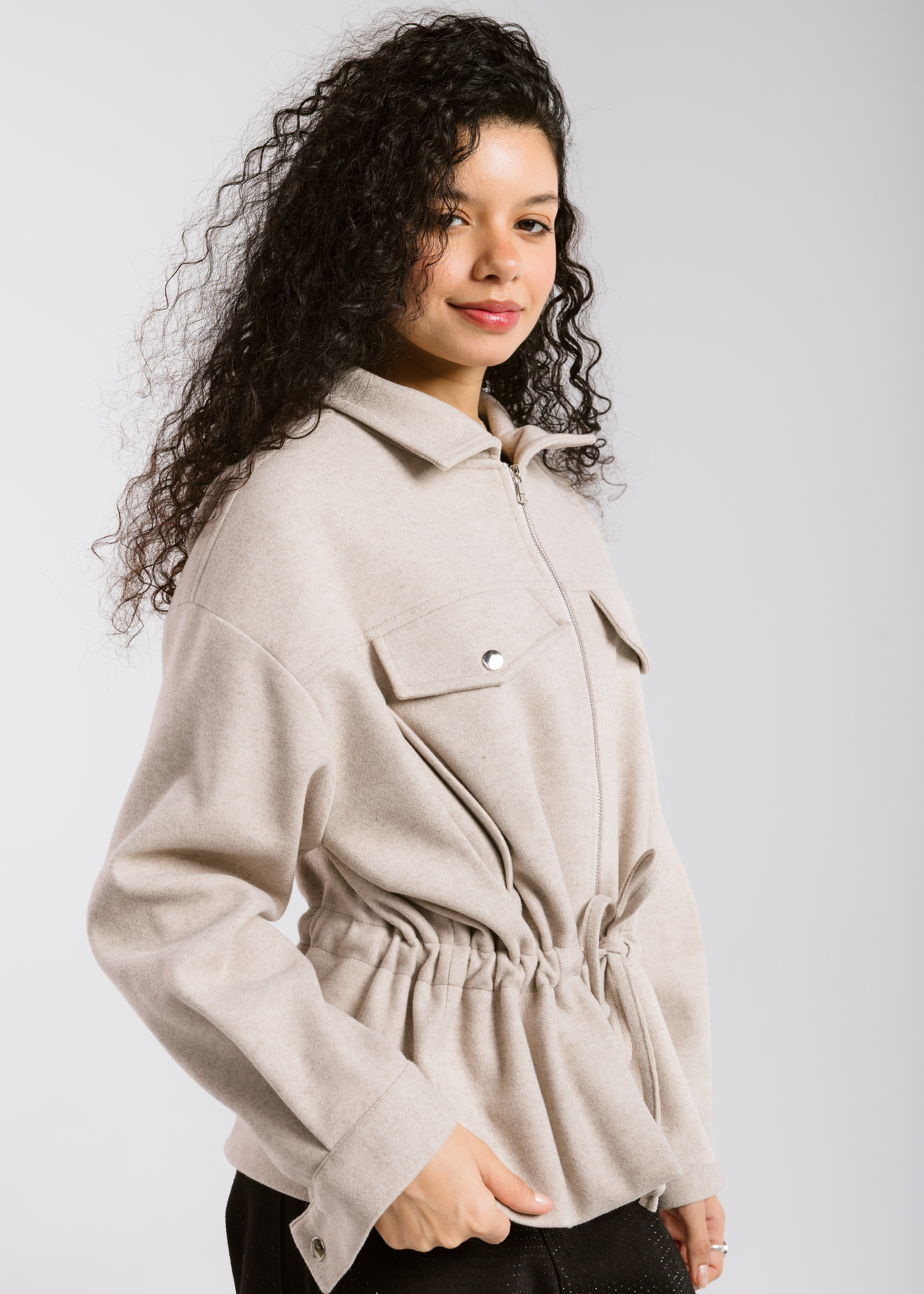 Warm Wool Jacket Beige