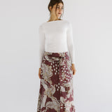Boho Skirt Burgundy