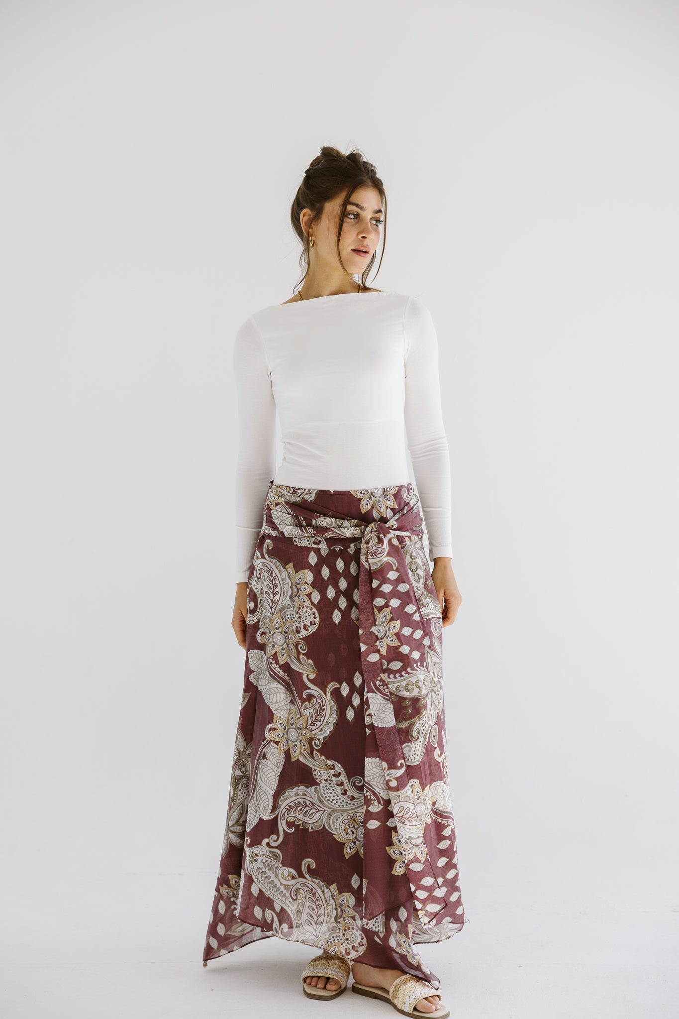 Boho Skirt Burgundy
