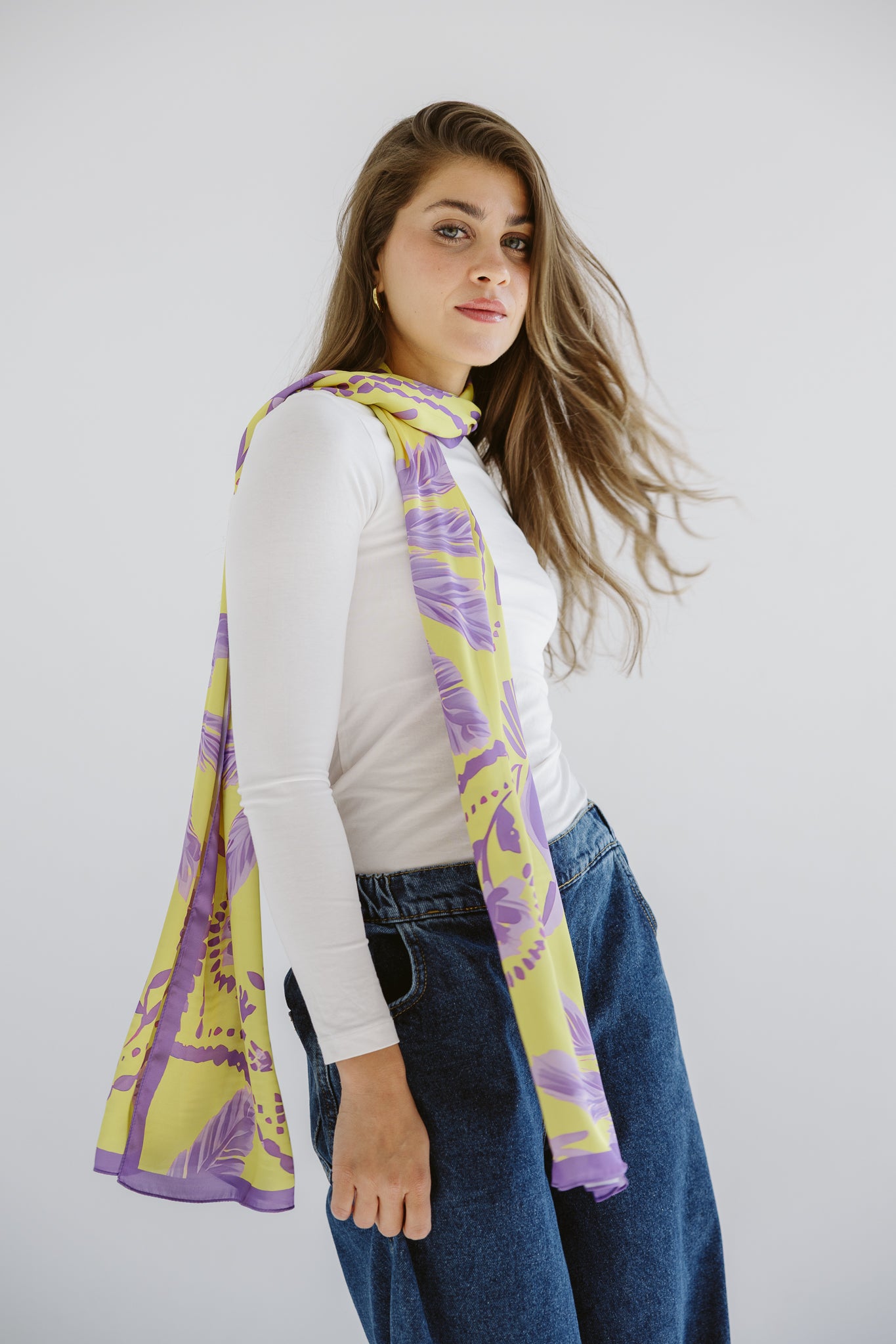 Long Silk Scarf #4