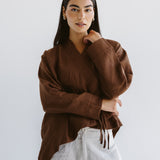 Linen Air Top Brown