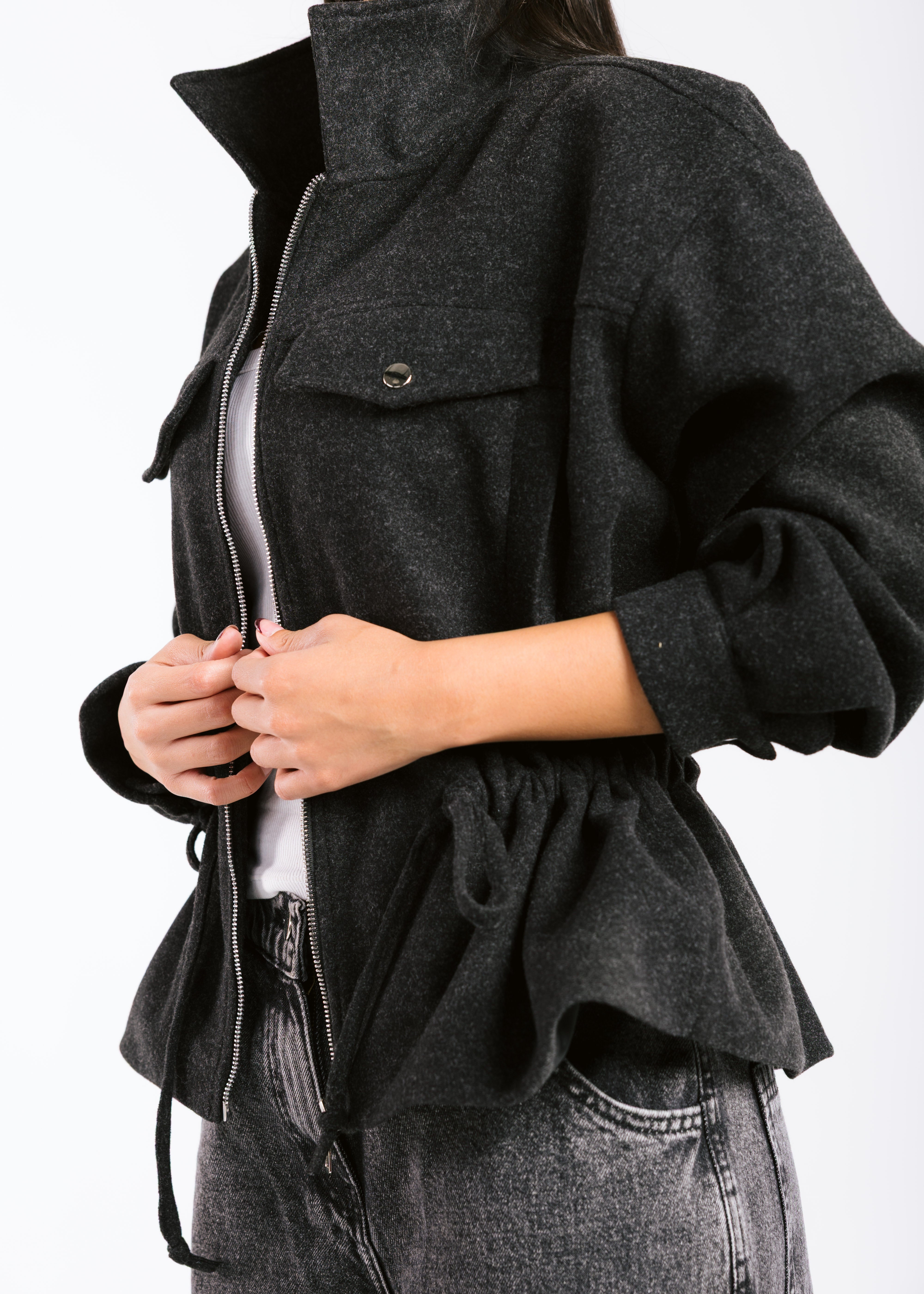 Warm Wool Jacket Black