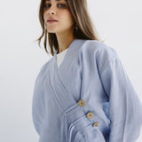 Linen Air Top Baby Blue