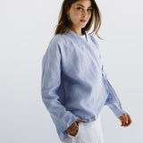 Linen Air Top Baby Blue
