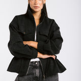 Warm Wool Jacket Black