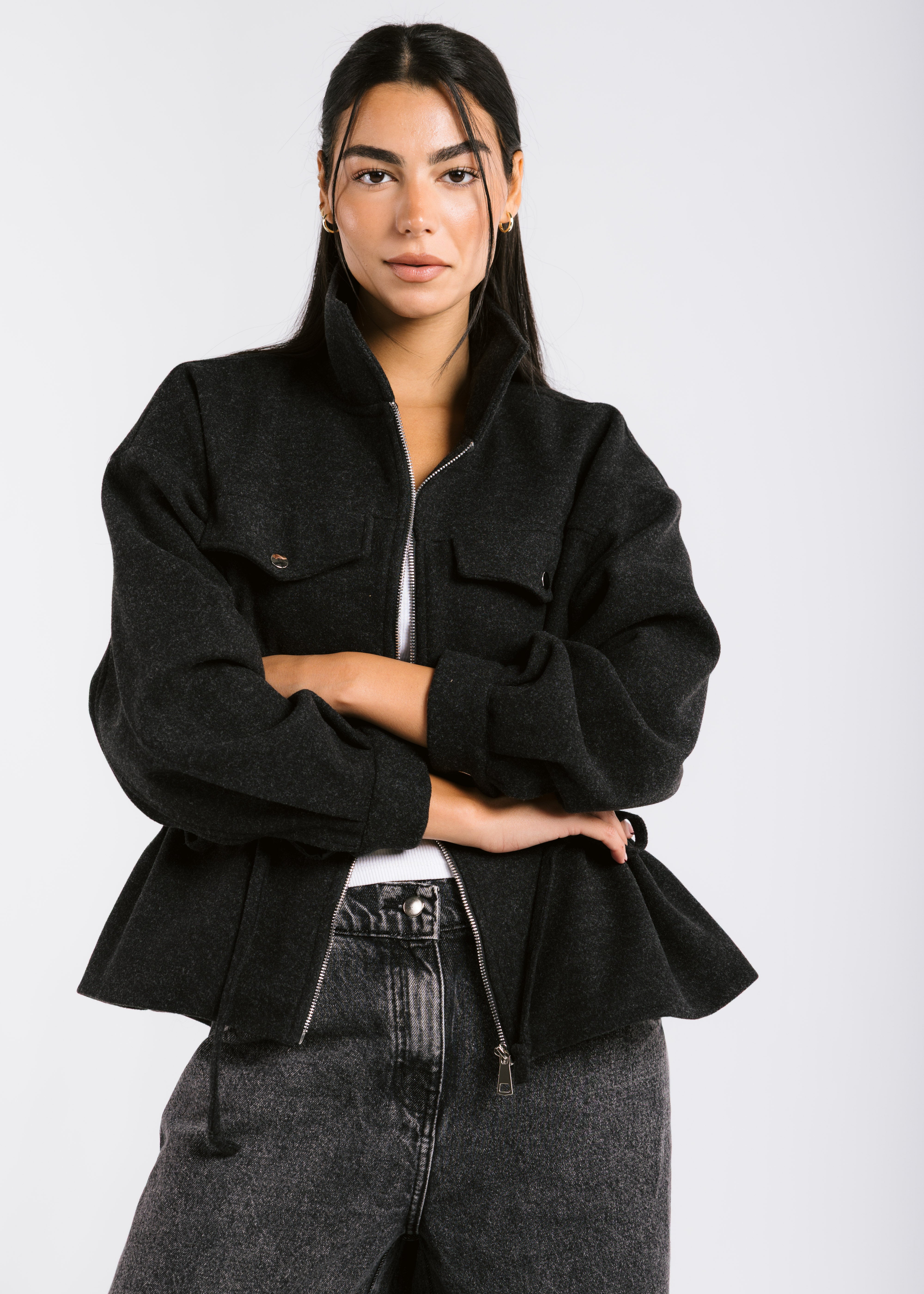Warm Wool Jacket Black