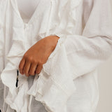 Ruffled Top White