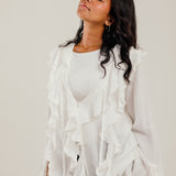 Ruffled Top White