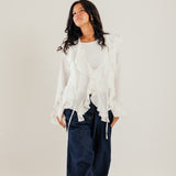 Ruffled Top White