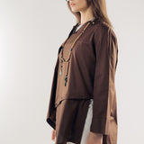 Wave Blouse Brown