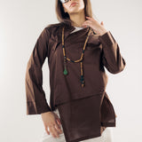 Wave Blouse Brown