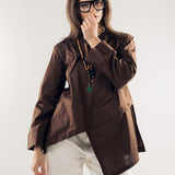 Wave Blouse Brown
