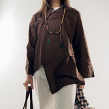 Wave Blouse Brown