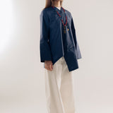 Wave Blouse Navy