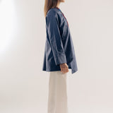 Wave Blouse Navy