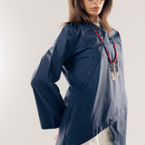 Wave Blouse Navy