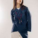 Wave Blouse Navy