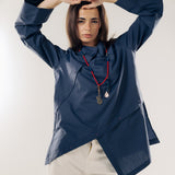 Wave Blouse Navy