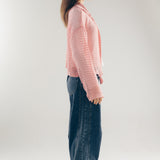 Mesh Cardigan Pink