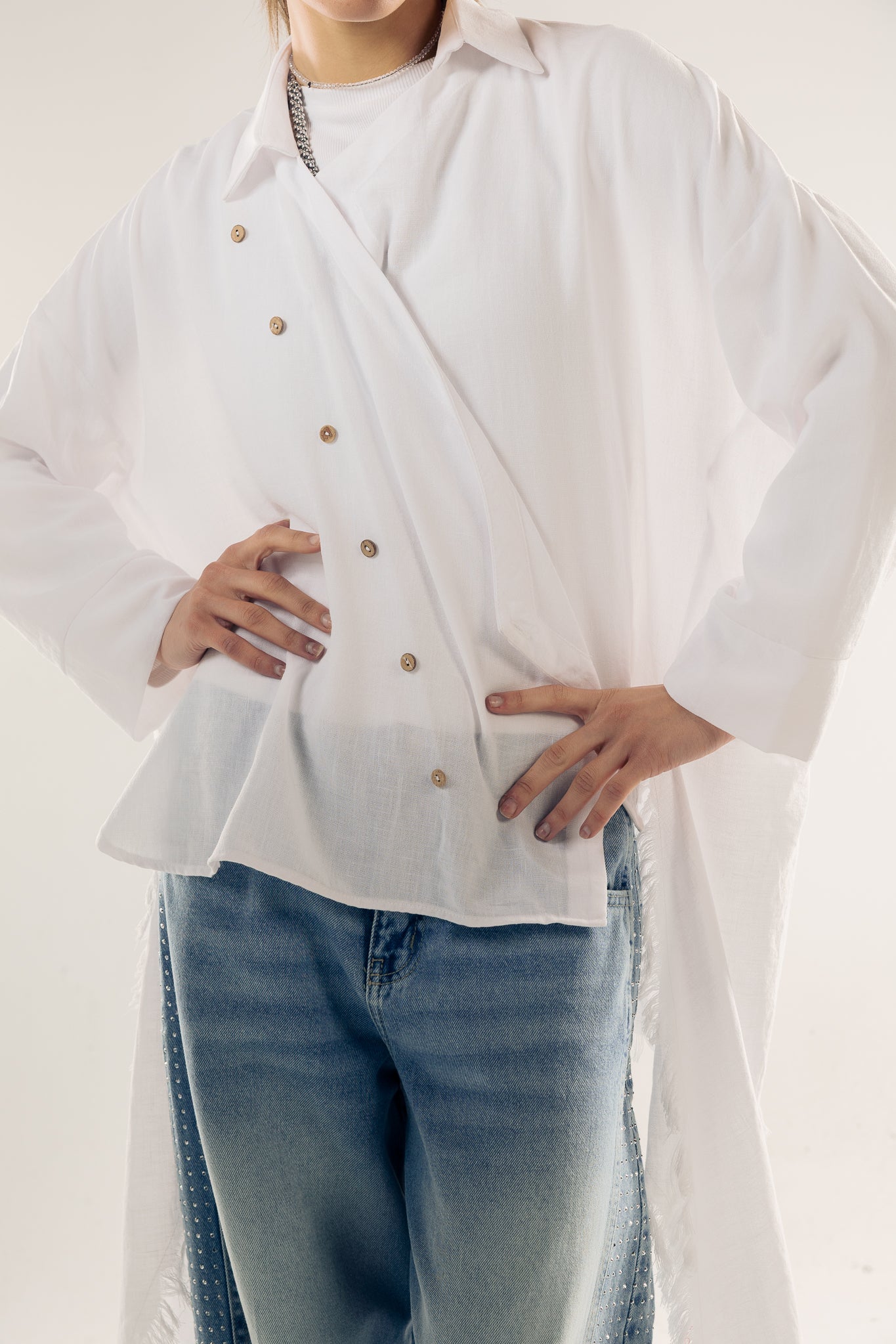 Blush Girl Shirt White