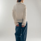 Mesh Cardigan Off White