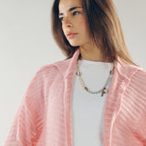 Mesh Cardigan Pink