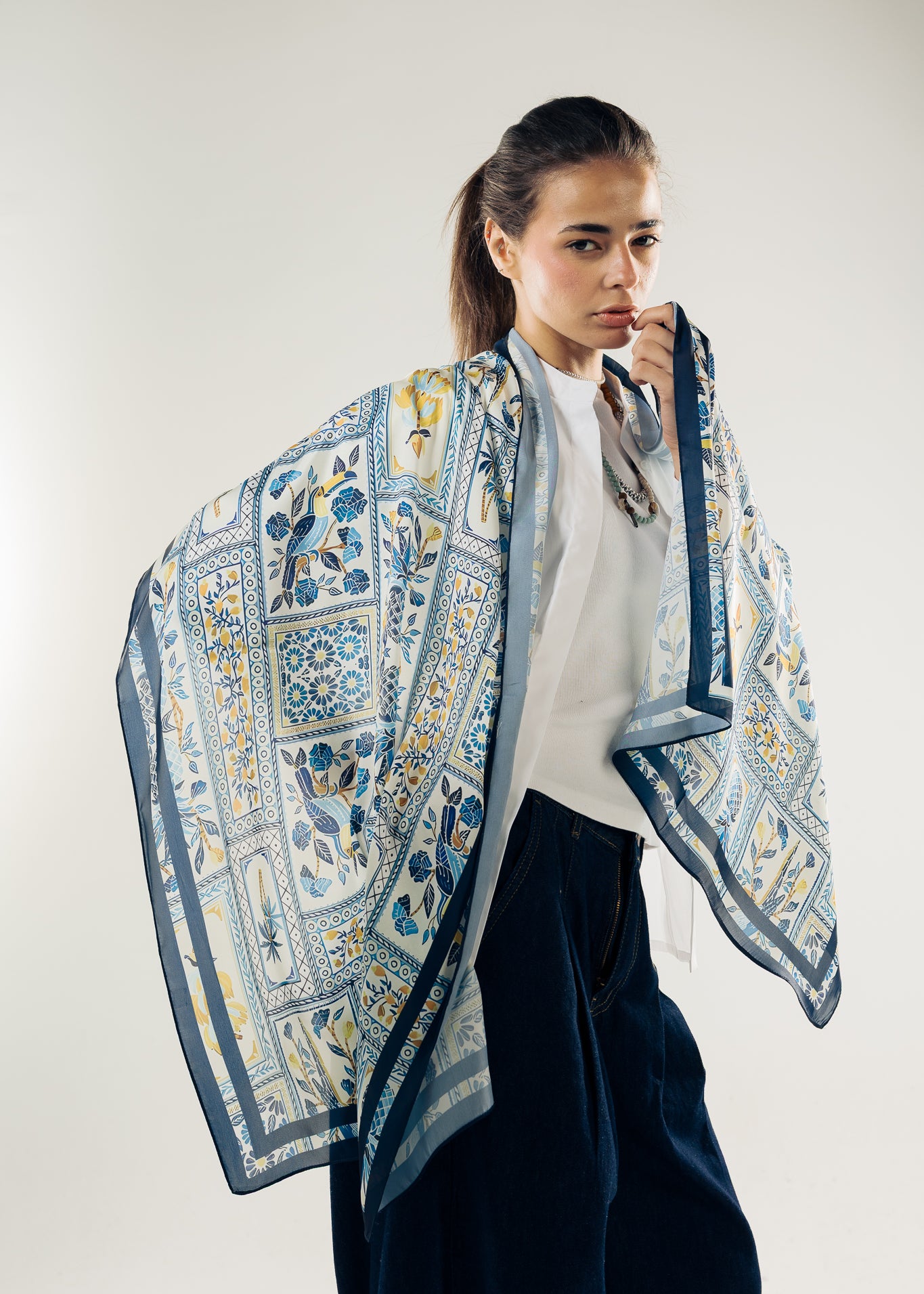 Long Silk Scarf #7