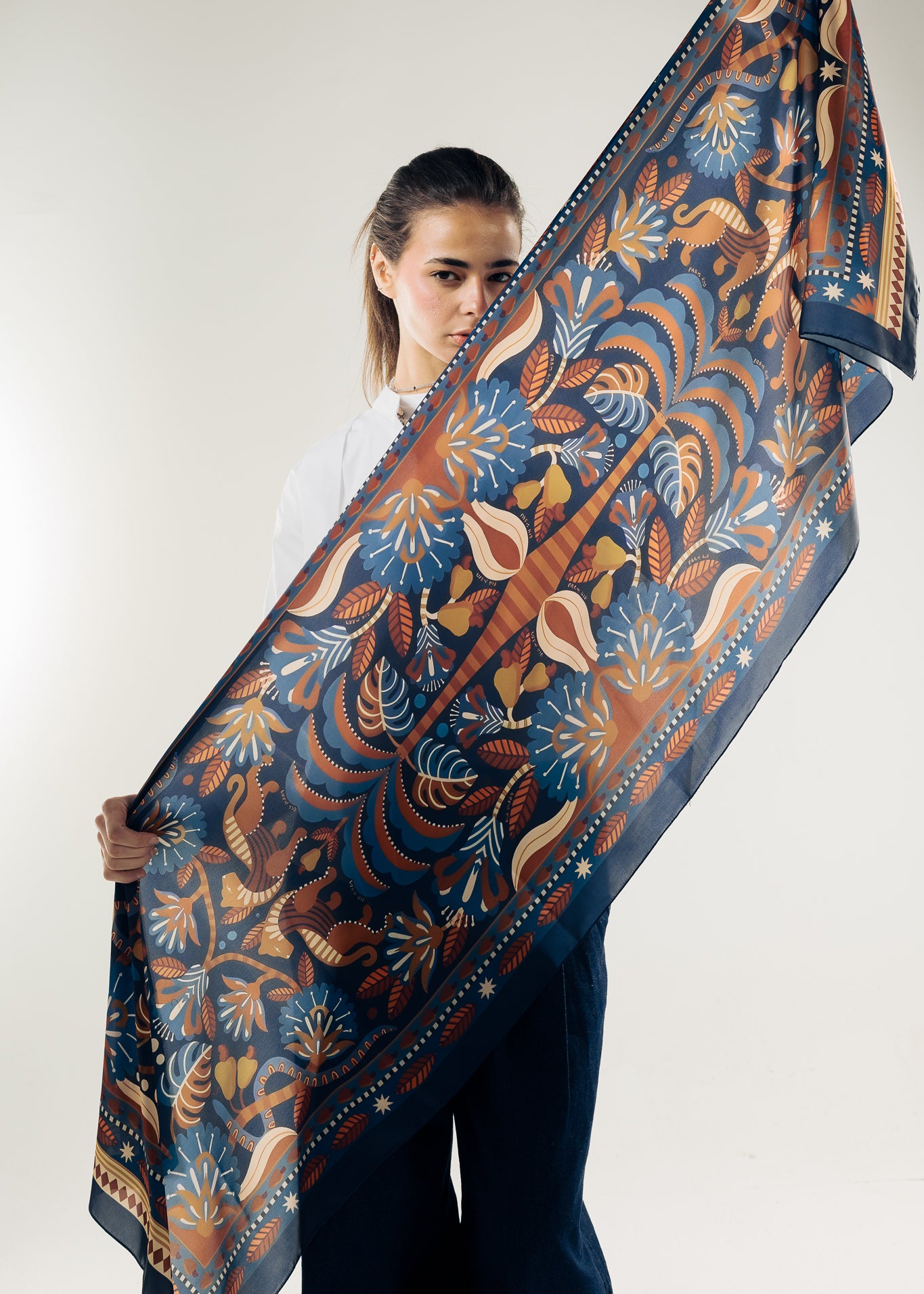 Long Silk Scarf #6