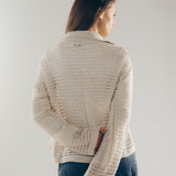 Mesh Cardigan Off White