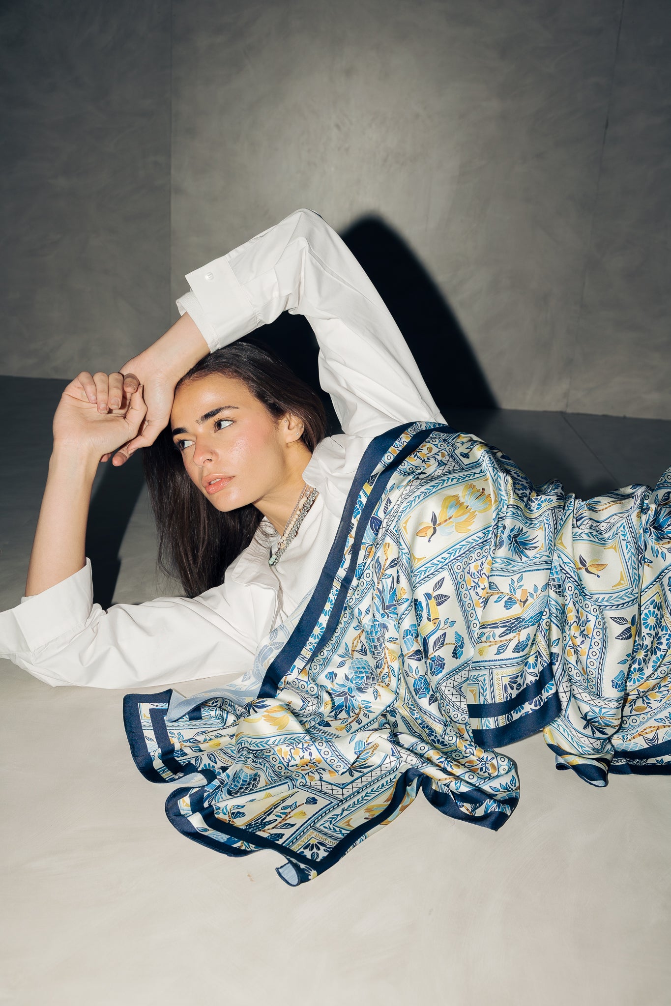 Long Silk Scarf #7