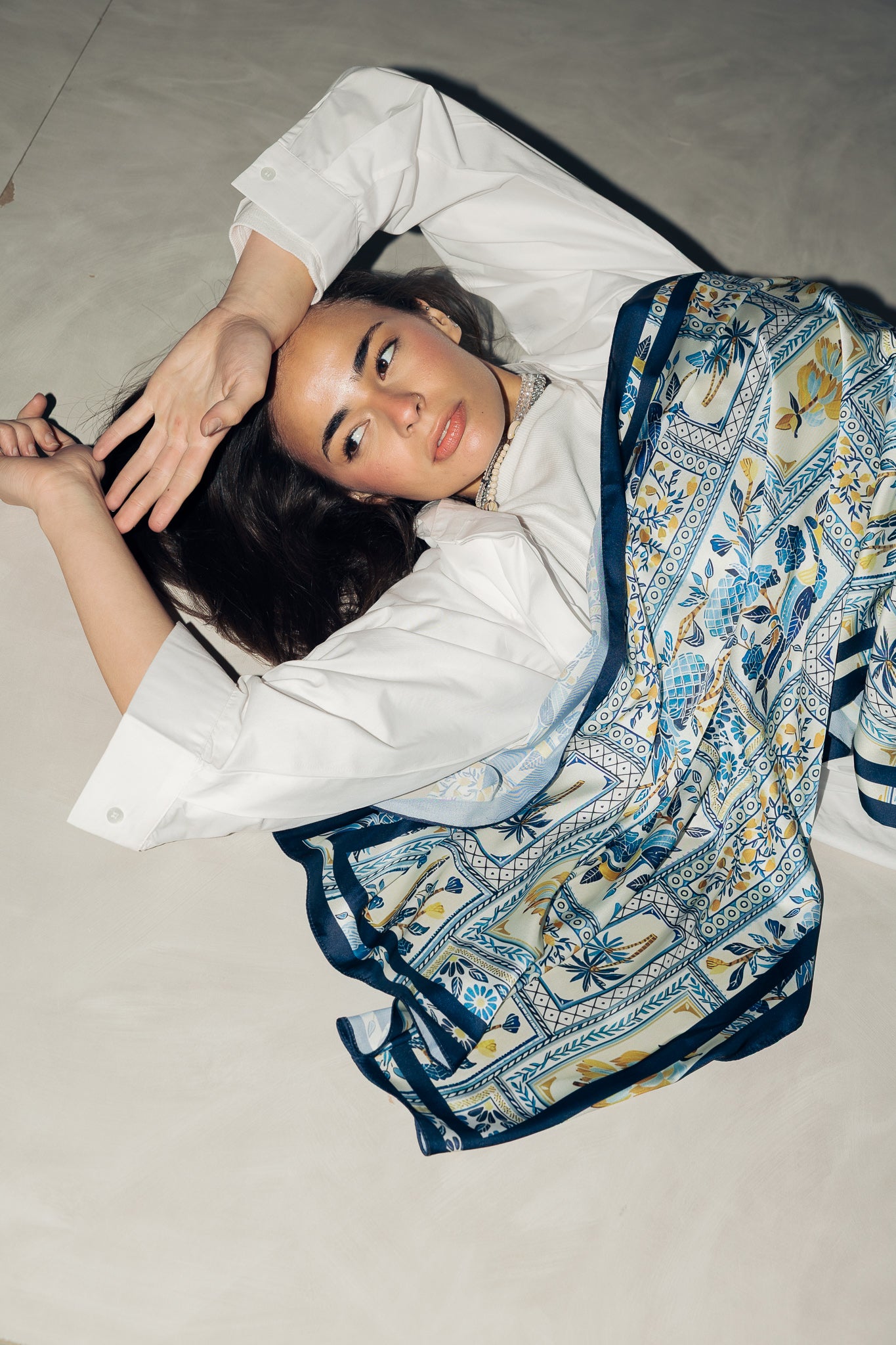 Long Silk Scarf #7