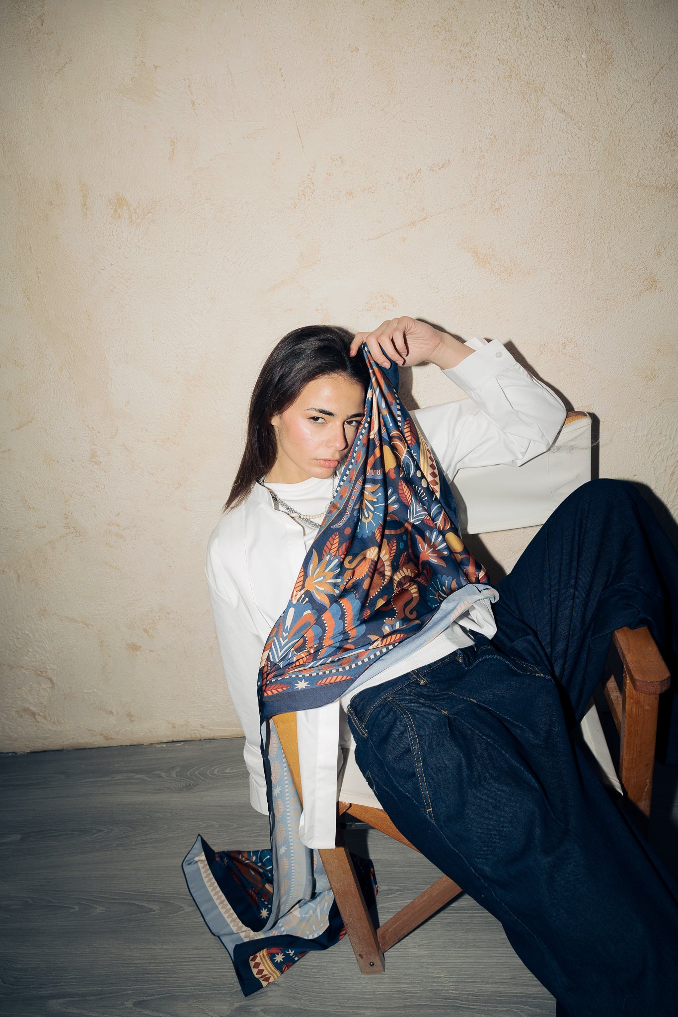 Long Silk Scarf #6