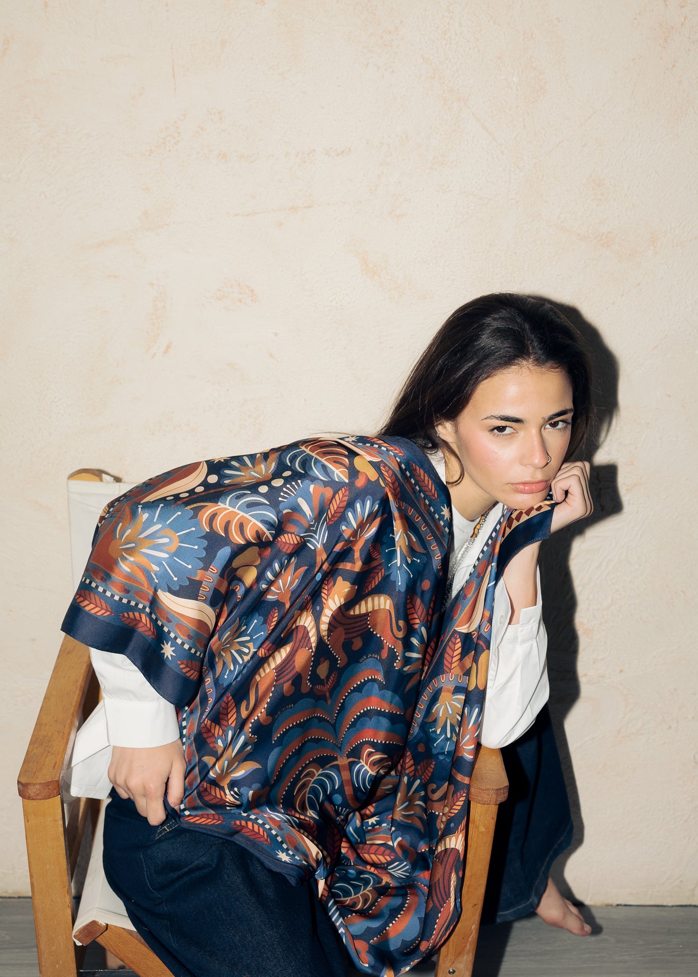 Long Silk Scarf #6