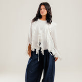Ruffled Top White