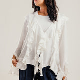 Ruffled Top White