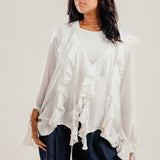 Ruffled Top White