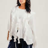 Ruffled Top White