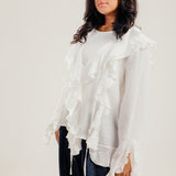 Ruffled Top White